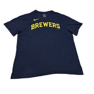 Nike Christian Yelich Milwaukee Brewers Jersey Shirt Men's Large‎ MLB